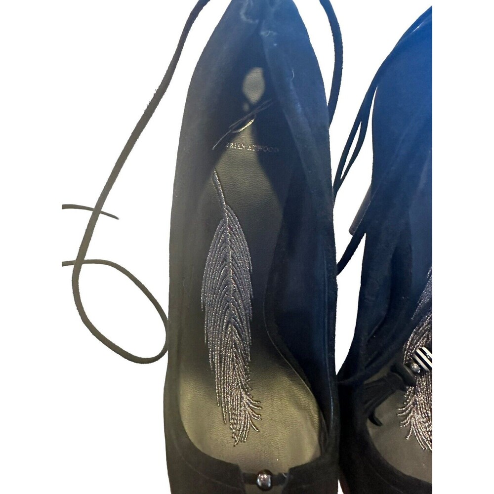 Brian Atwood Hanna Black Suede Heels Pumps Size 10 - Picture 4 of 12